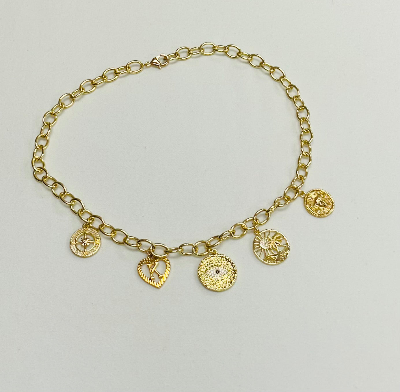 Personalized Large Charm Necklace