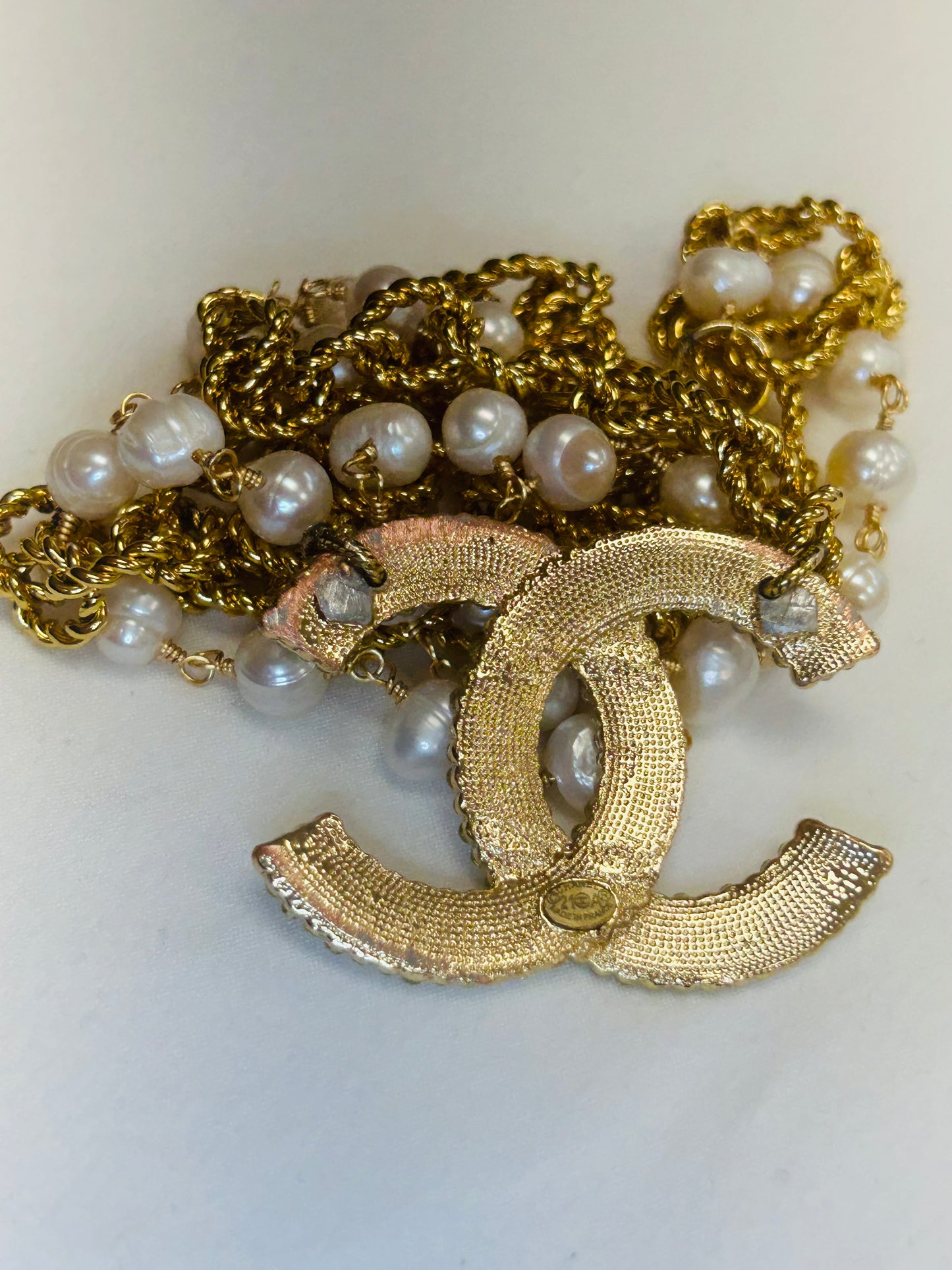 014- Authentic Large CC Brooch Necklace